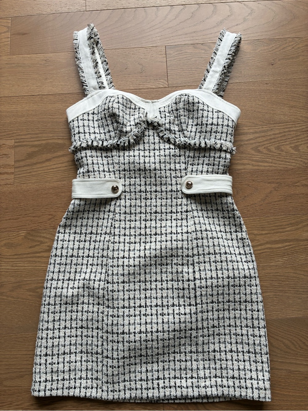 🤍🖤 GUESS Tweed Dress – Size S / 36 – Excellent Condition
